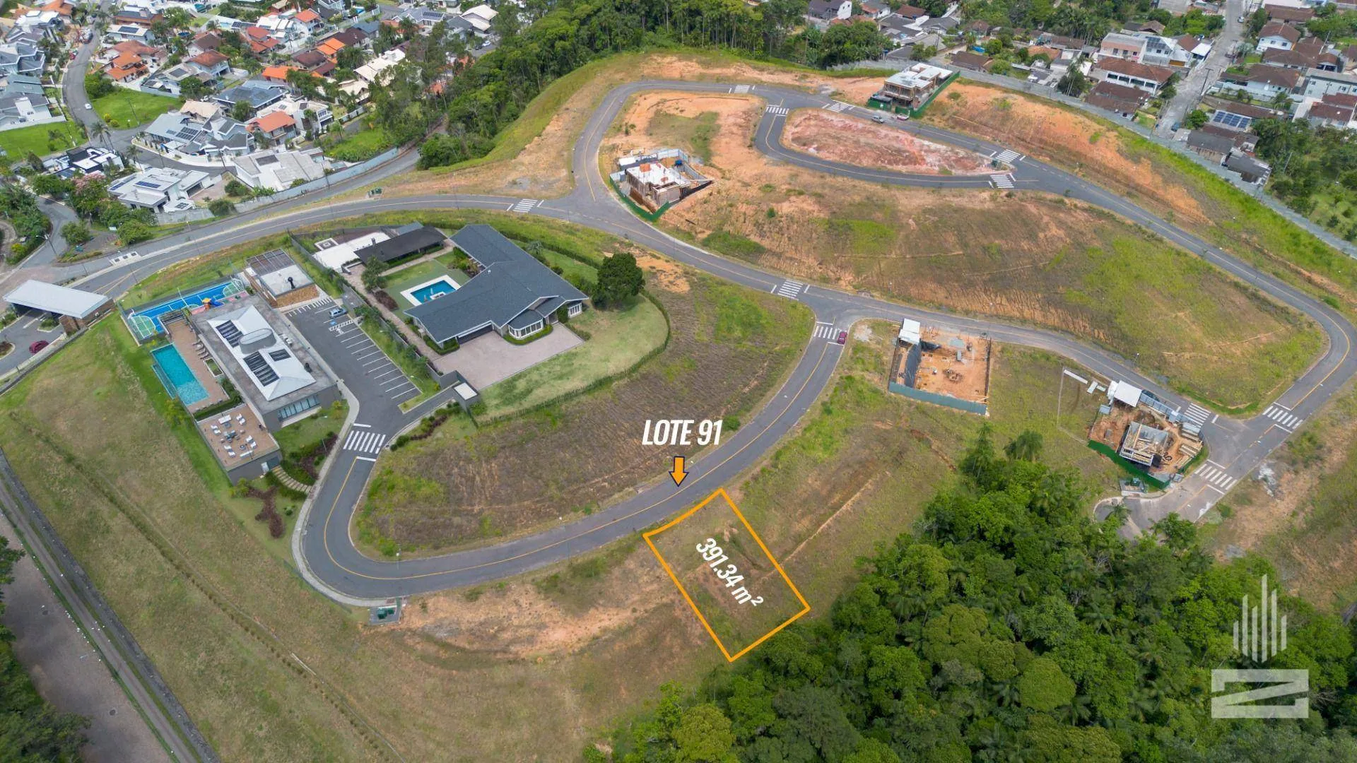 Excelente Terreno em Condomínio Fechado com 391,34m, à Venda no bairro Itoupava Norte em Blumenau/SC - foto 1