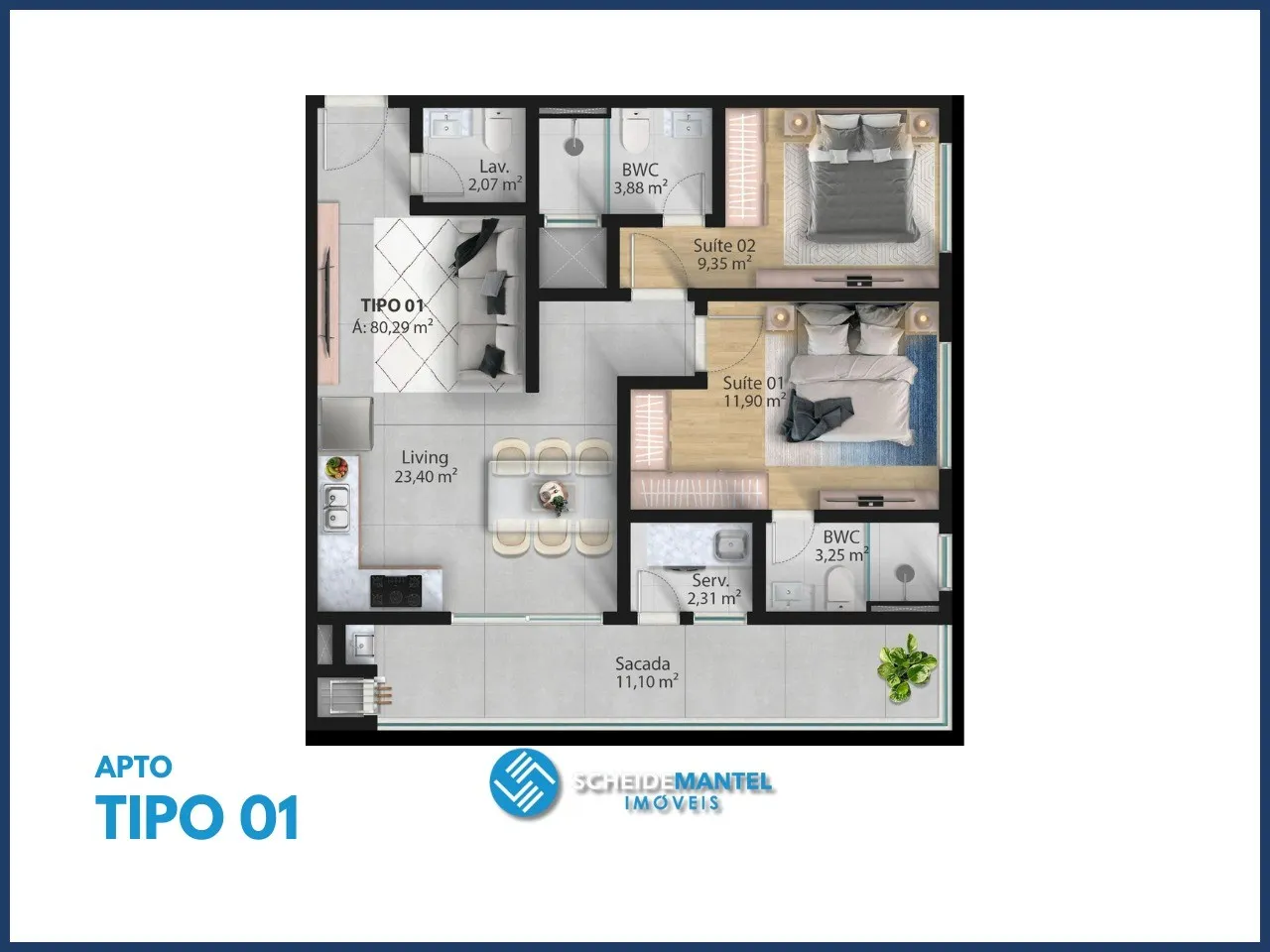 APARTAMENTO NA MEIA PRAIA - NAVEGANTES/SC — foto 7