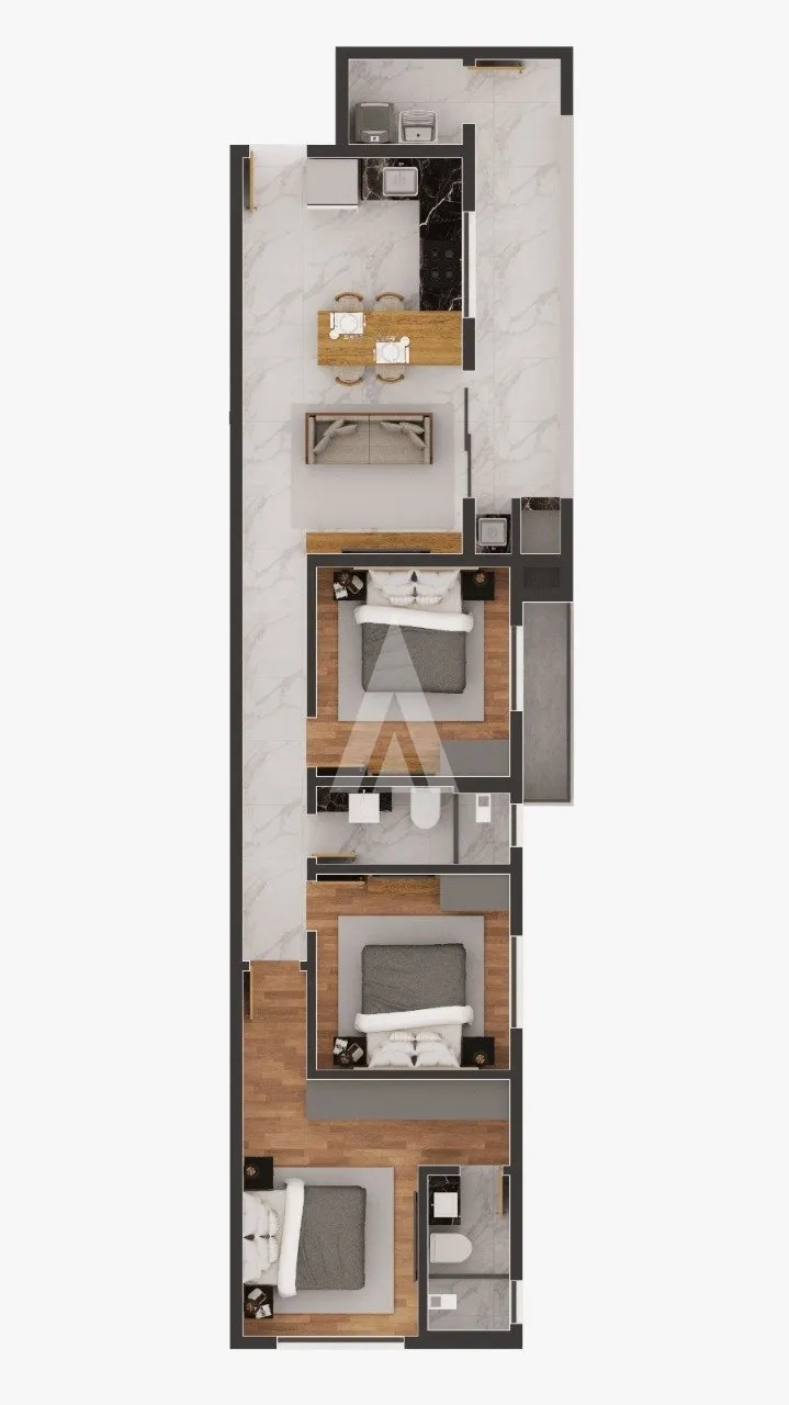 Apartamento com 1 suíte(s) mais 2 quarto(s) à venda no bairro Bucarein em Joinville, por R$ 515.400.00. — foto 3