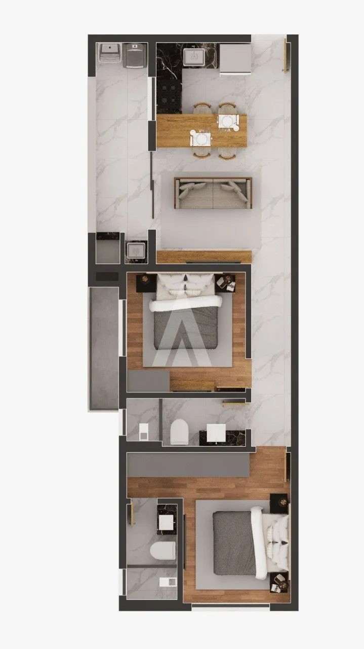 Apartamento com 1 suíte(s) mais 2 quarto(s) à venda no bairro Bucarein em Joinville, por R$ 589.900.00. — foto 4