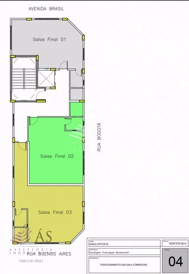 Sala Comercial para venda e locação, Ponta Aguda, Blumenau - SA0007. - foto 1