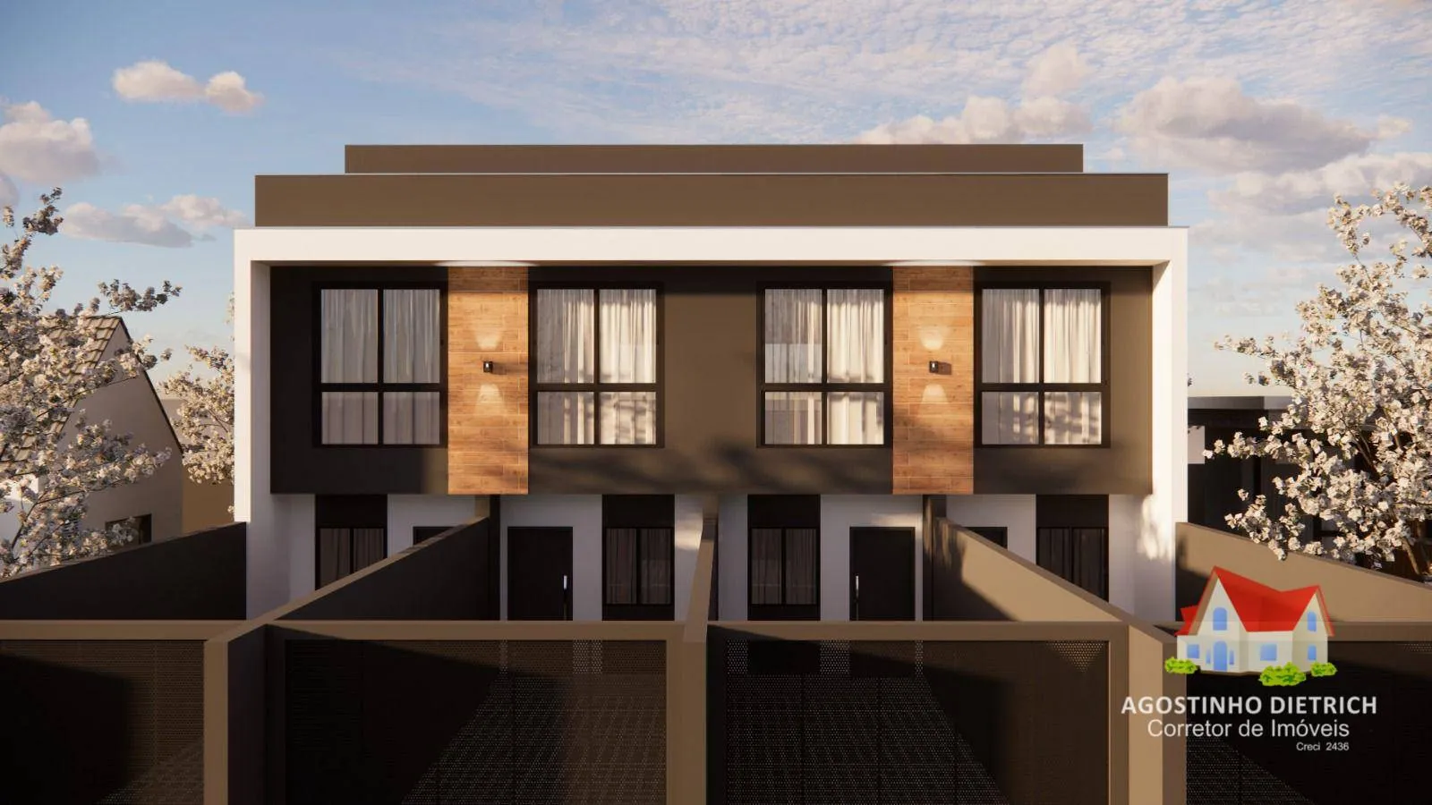 Sobrados Geminados C/02 Quartos + Espaco aos Fundos + 02 Vagas de Garagem No Bairro Aventureiro ! - foto 1