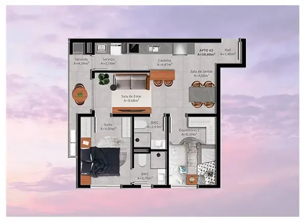 Apartamento 2 Dormitórios com Suíte - Scire Norden - Itoupava Norte, Blumenau — foto 4
