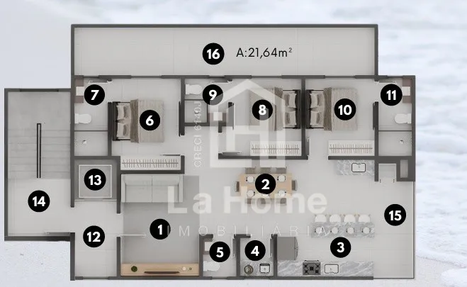 Apartamento em Construção com 03 suítes e a 250 metros do mar, à venda em Balneario de Piçarras - Entrega prevista para Dezembro/2026 — foto 6