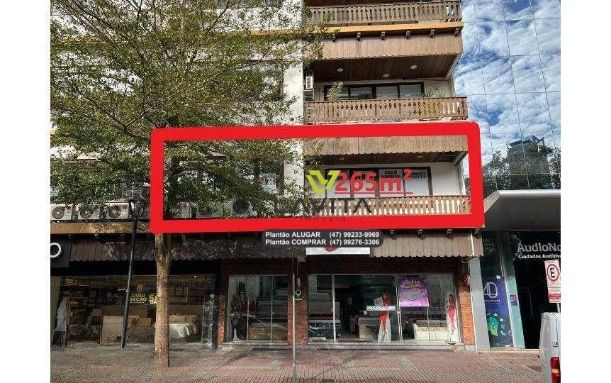 Sala Comercial a Venda ou Locação com 265m Privativos - Ed. Comercial Flamingo - Rua XV Esquina Alameda - Centro - Blumenau SC | La Vita Imóveis — foto 2