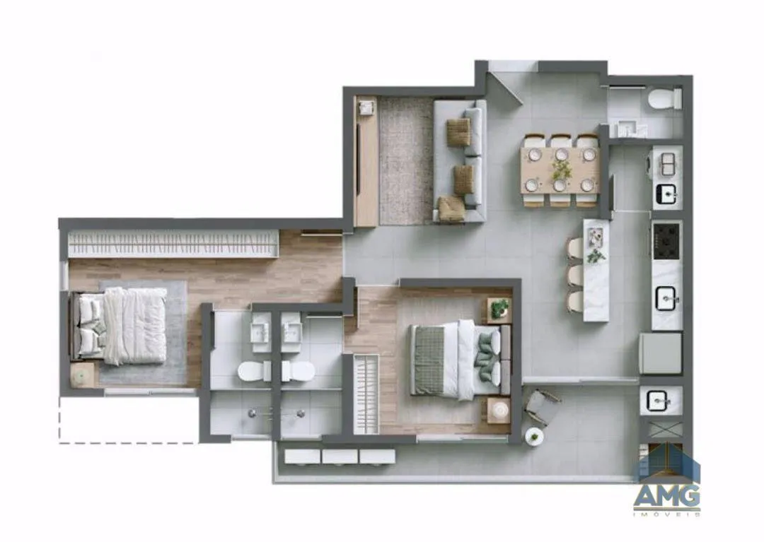 Apartamento com 3 dormitórios à venda, 105 m por R$ 920.000,00 - Velha - Blumenau/SC — foto 4