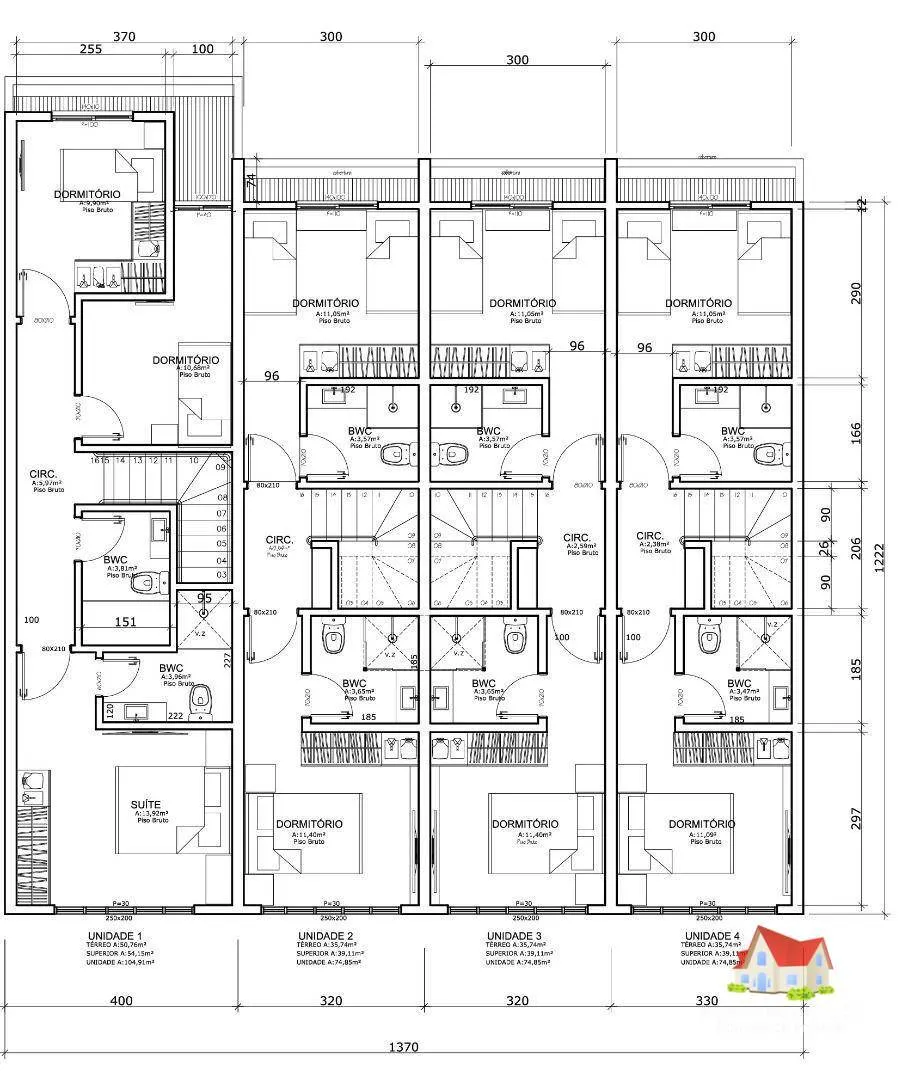 Sobrados Geminados C/02 Suites a 03 Quartos C/Suite + 02 Vagas de Garagens + Espaco aos Fundos No Comasa ! — foto 5