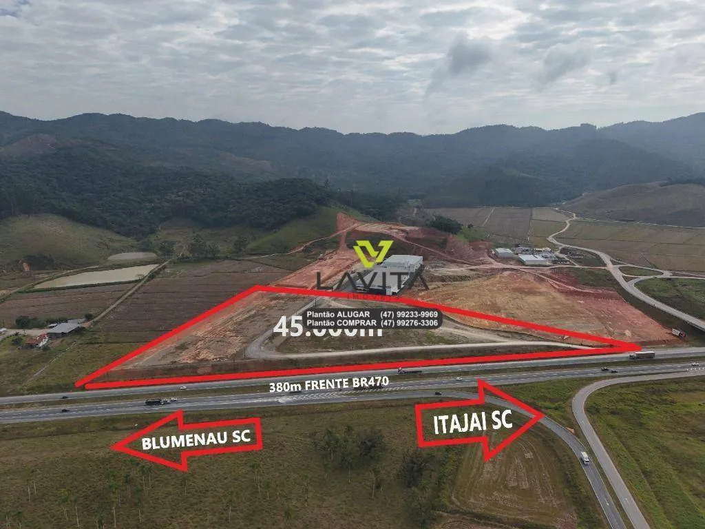 Terreno Comercial ou Industrial para Aluguel, Locação - BR 470 - Novo Acesso a Ilhota - Bairro Margem Esquerda - Ilhota SC | La Vita Imóveis - foto 1