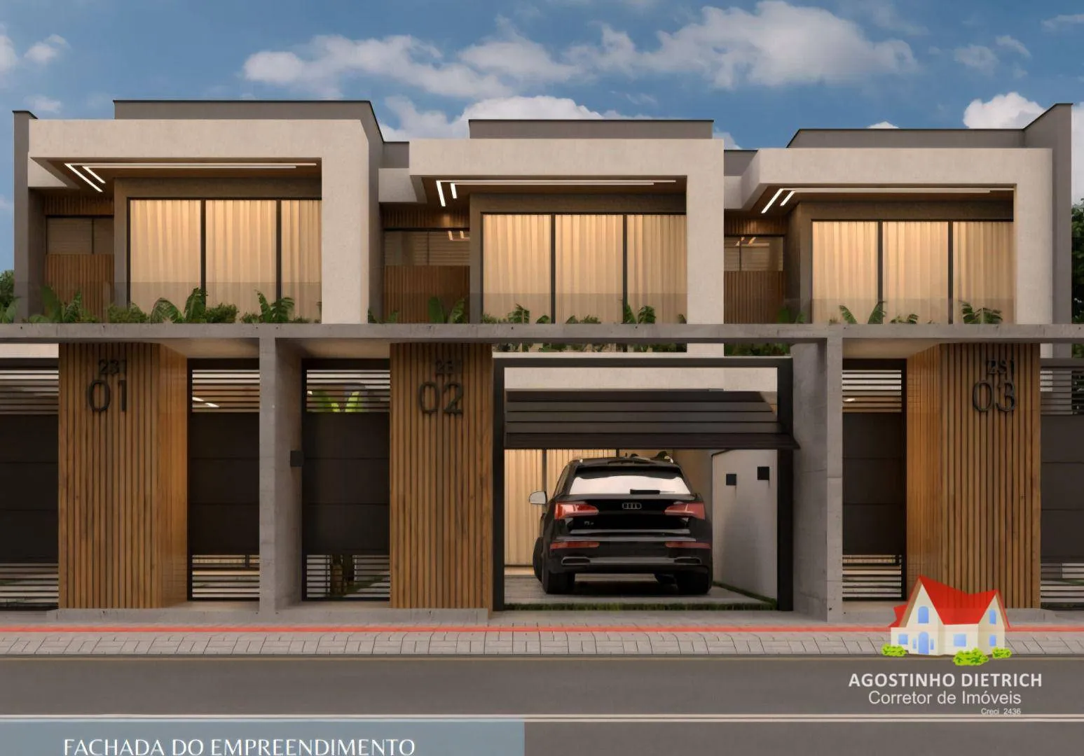 Viva C/Estilo ! Sobrados Geminados C/03 Quartos C/Suite + 02 Vagas de Garagem + Area C/Churrasqueira C/Piscina No Bairro Saguacu ! - foto 1