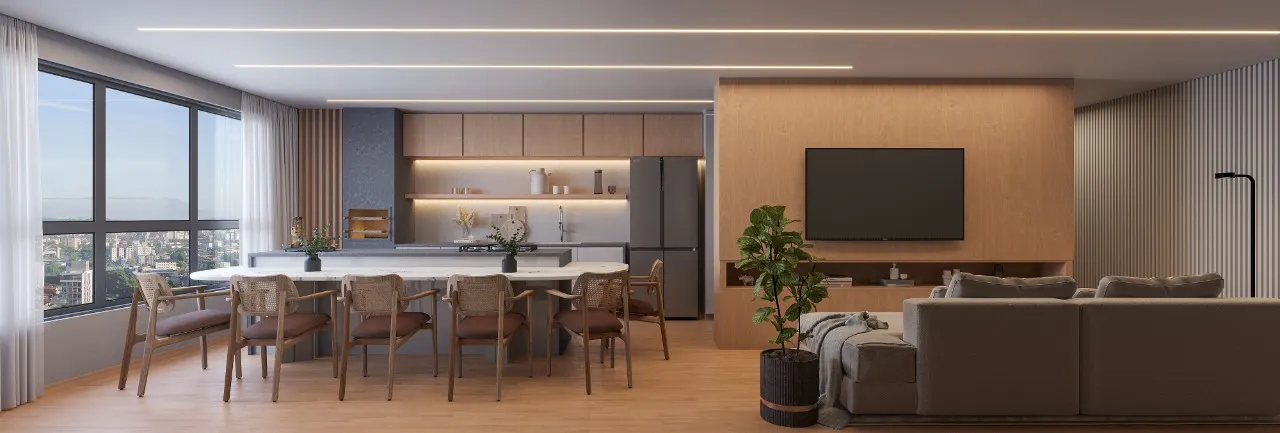 Apartamento no Edifício ART com 1 suíte + 1 demi-suíte (2 quartos) à venda no bairro América em Joinville a partir de R$ 771.882,24. — foto 4