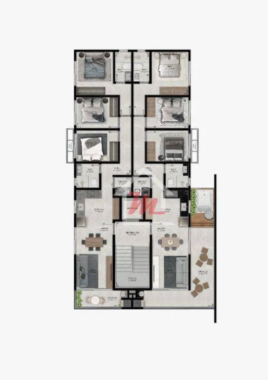 Apartamento com 3 dormitórios à venda, 73 m por R$ 576.000,00 - Itajuba - Barra Velha/SC — foto 4