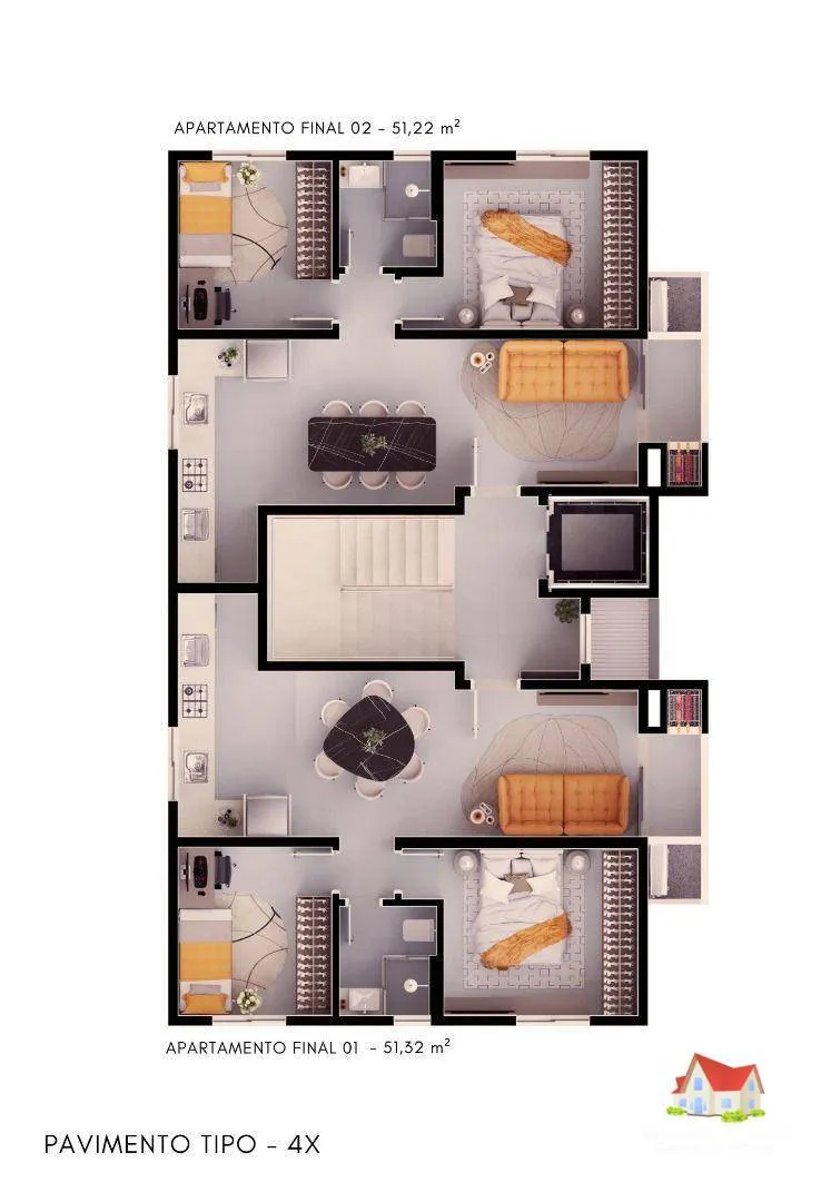 Apartamentos C/02 Quartos + Sacada C/Churrasq.+ Elevador + Salao de Festa No Bairro Comasa ! — foto 6