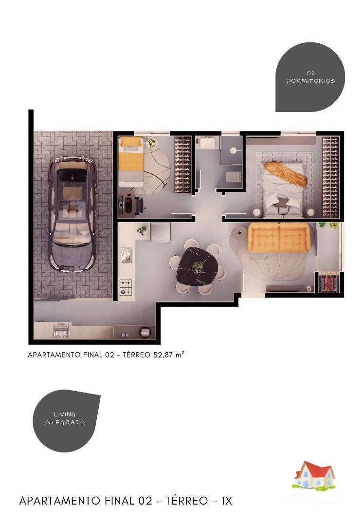 Apartamentos C/02 Quartos + Sacada C/Churrasq.+ Elevador + Salao de Festa No Bairro Comasa ! — foto 7
