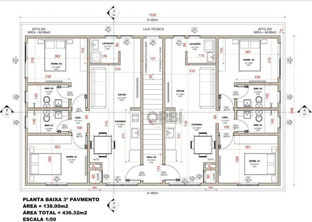 Apartamento com 2 dormitórios à venda, 64 m por R$ 435.000,00 - Santa Terezinha - Gaspar/SC — foto 5