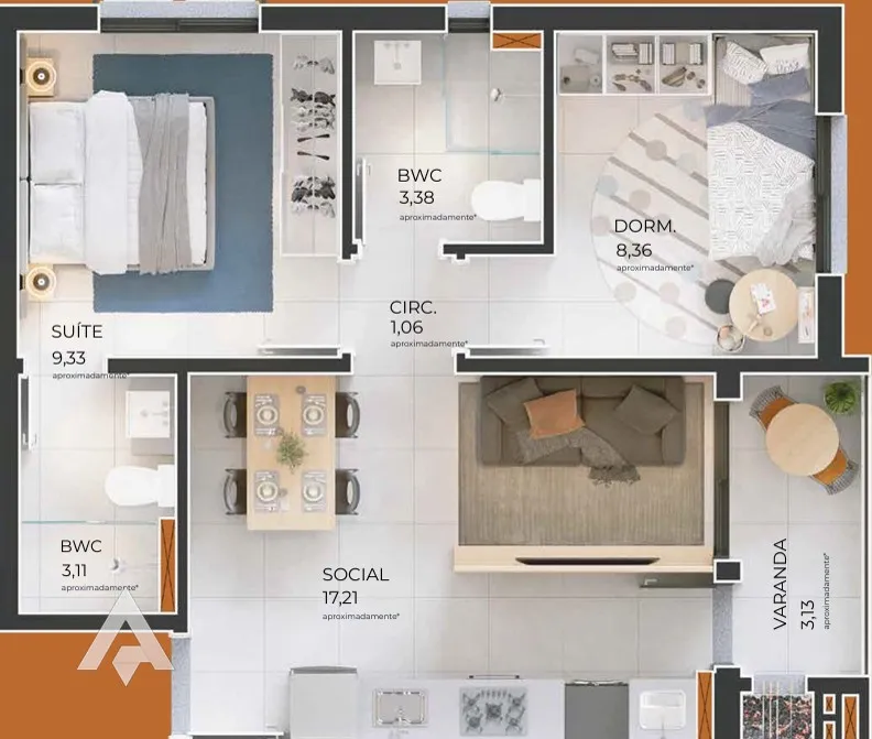 Excelente apartamento com 2 dormitórios à venda no bairro Escola Agrícola! — foto 2