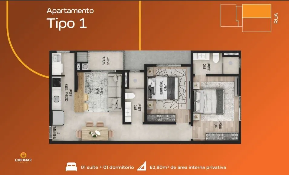 Apartamento em construção, com 2 dormitórios, na Praia do Grant em Itajuba, Barr — foto 5