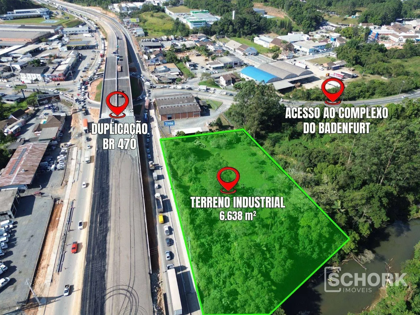 Terreno à venda, 6638 m por R$ 3.900.000,00 - Badenfurt - Blumenau/SC — foto 2