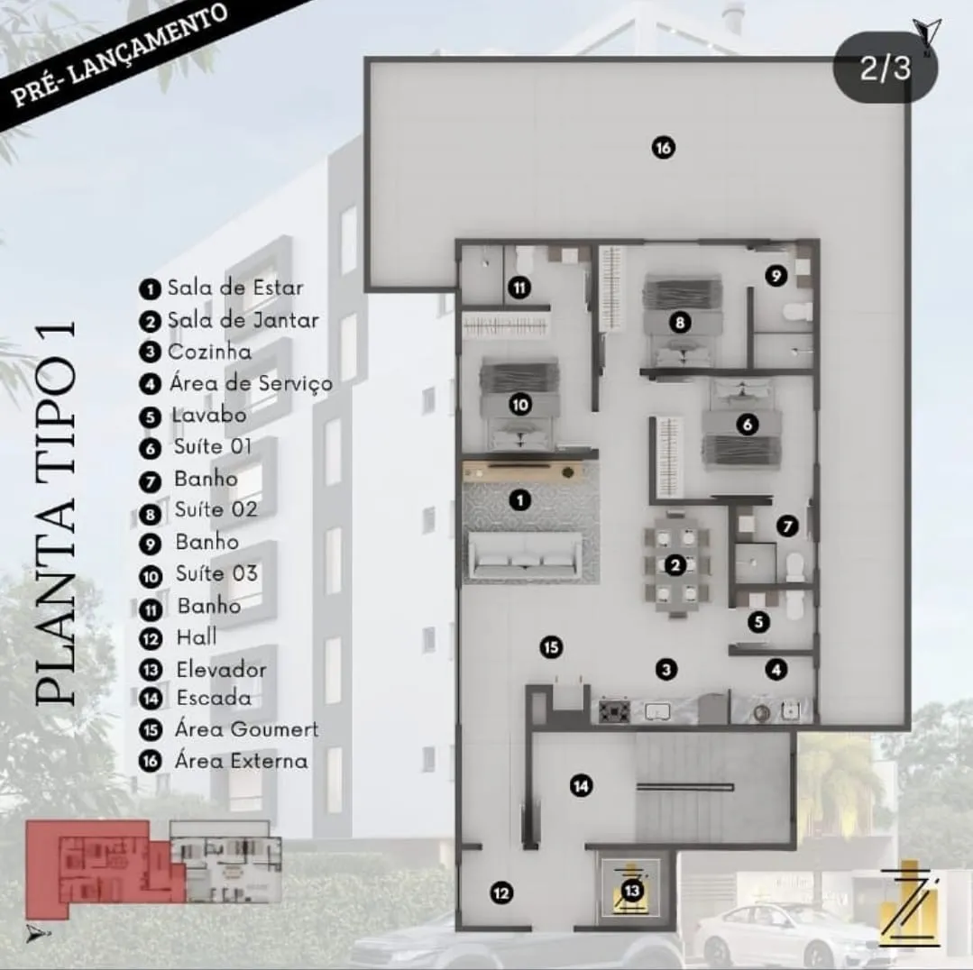 EMPREENDIMENTO EM CONSTRUÇÃO - RES. SANTORINI VII - APARTAMENTO GARDEN COM 3 SUÍTES E 1 VAGA DE GARAGEM - PREVISÃO DE ENTREGA PARA DEZEMBRO DE 2026 - 250M DO MAR - BALNEÁRIO PIÇARRAS — foto 6