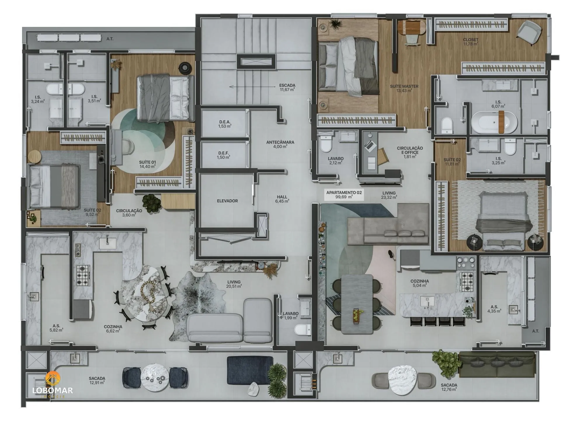 Apartamento quadra mar com 2 suítes - Itacolomi - Balneário Piçarras/SC — foto 7