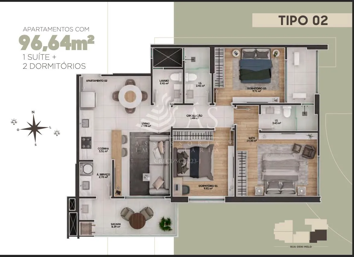 Apartamento Residencial à venda, Fazenda, Itajaí - AP0002. — foto 4