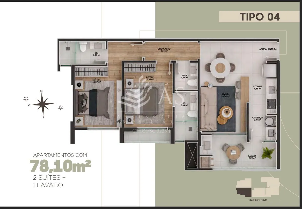 Apartamento Residencial à venda, Fazenda, Itajaí - AP0011. — foto 5