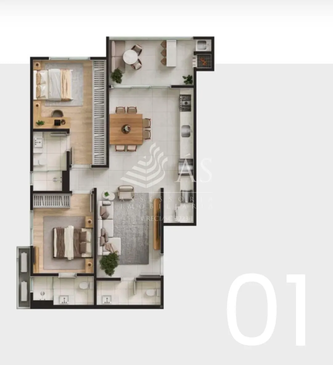 Apartamento à venda no bairro Centro - Navegantes/SC — foto 2