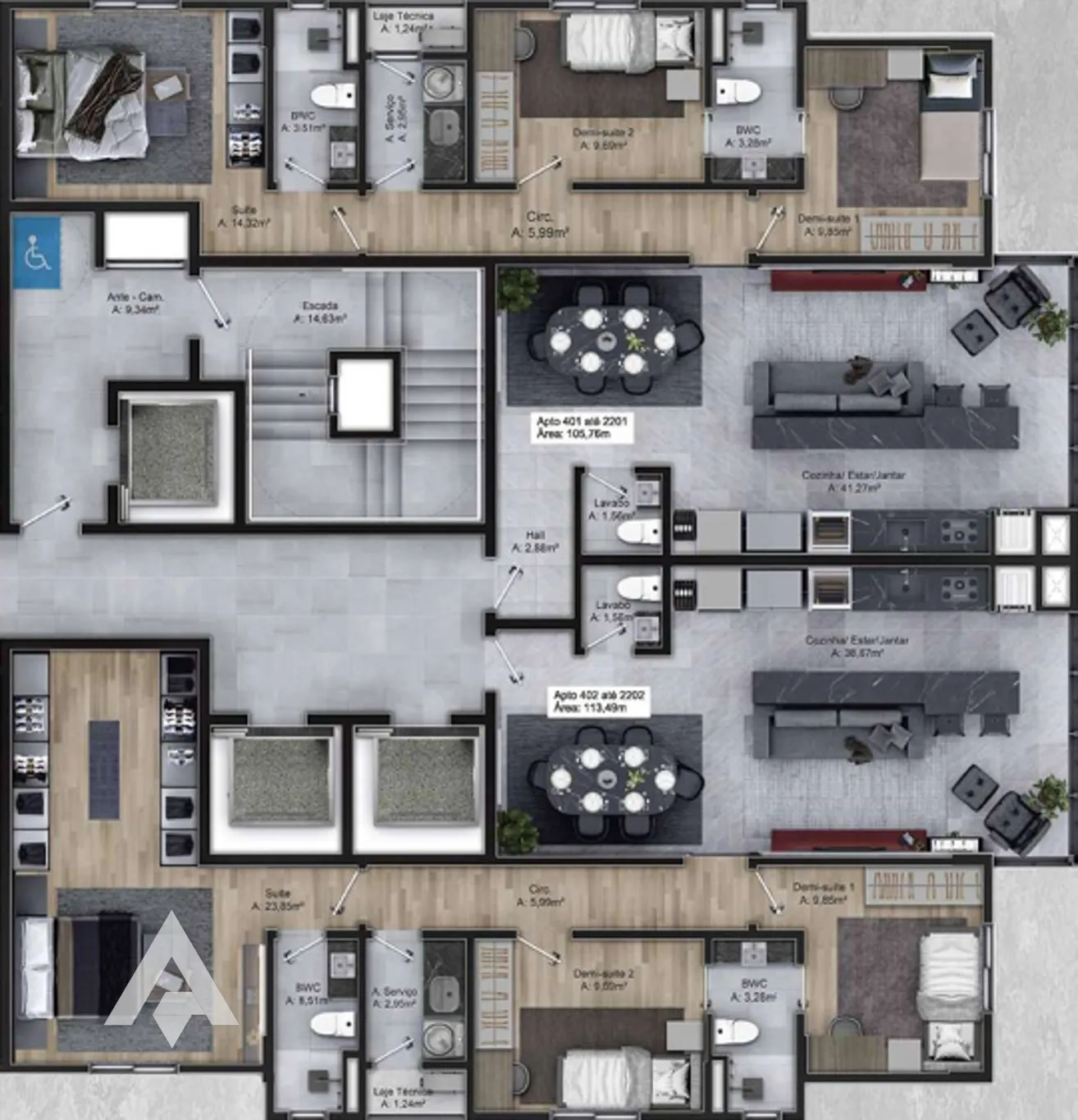 Apartamento à venda com 3 dormitórios, sendo 1 suíte e 2 demi-suítes! — foto 6