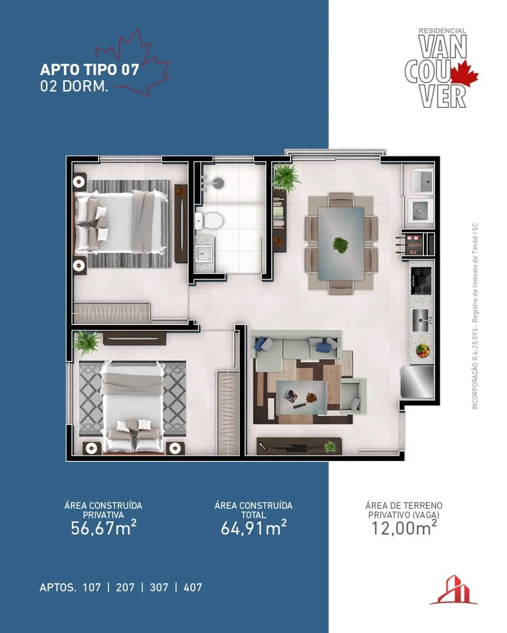 Apartamento à venda, Araponguinhas, Timbó, SC — foto 7