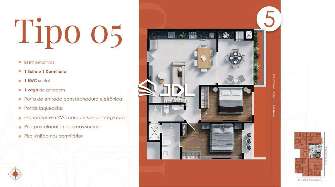 Apartamento com 3 dormitórios à venda, 107 m por R$ 937.406,84 - Gravatá - Navegantes/SC — foto 3