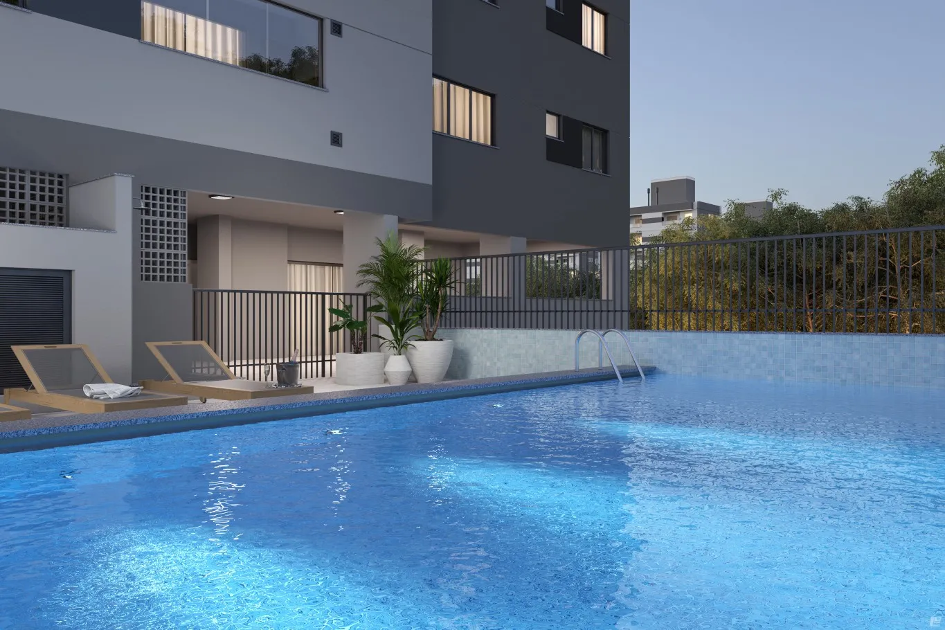 EM CONSTRUÇÃO - APARTAMENTO EM ANDAR ALTO, COM DOIS DORMITÓRIOS E UMA VAGA DE GARAGEM, EM CONDOMÍNIO COMPLETO COM PISCINA, ACADEMIA, PET PLACE E MUITO MAIS - LOCALIZADO NO BAIRRO ÁGUA VERDE — foto 3