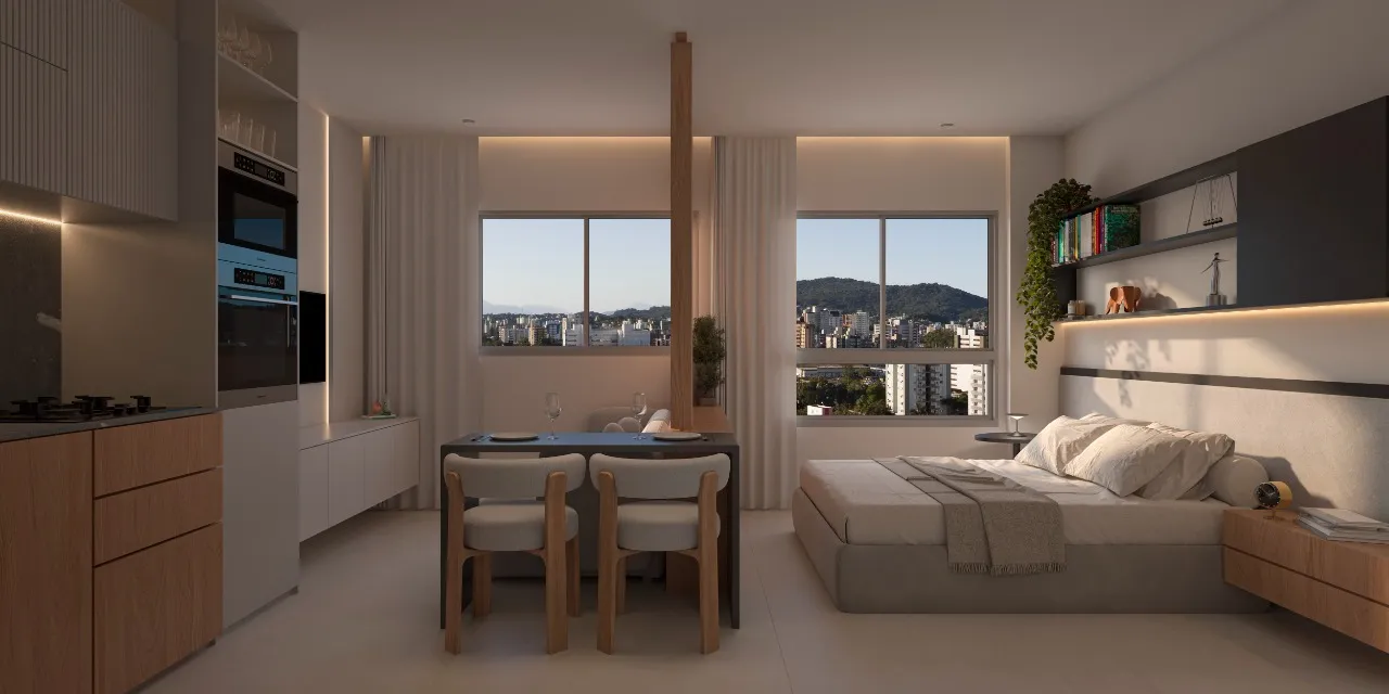 Apartamento no Celebra com 1 suíte + 2 quartos à venda no bairro América em Joinville a partir de R$ 626.998,88. — foto 3