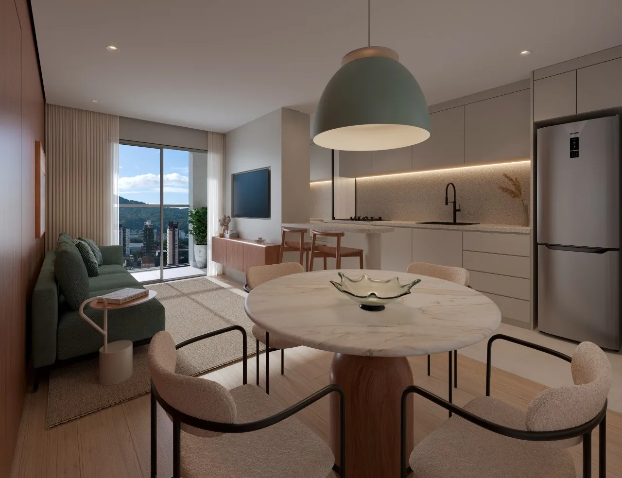 Apartamento no Celebra com 1 suíte + 2 quartos à venda no bairro América em Joinville a partir de R$ 626.998,88. — foto 4