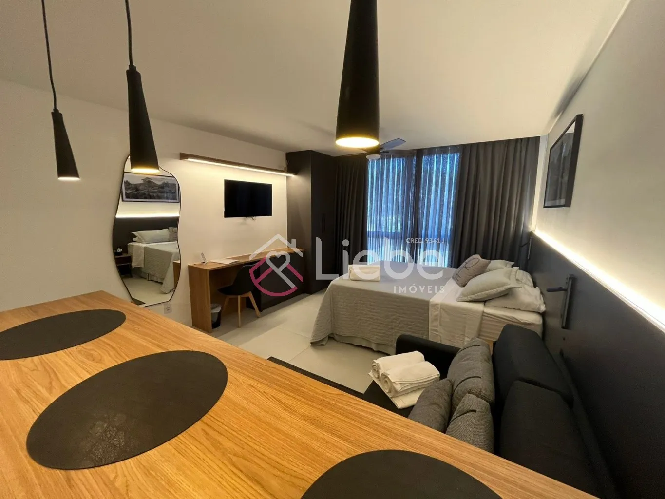 Lindo Flat MOBILIADO no Residencial Home Business no segundo pavimento com 32,37m de área privativa no centro da cidade de Pomerode. — foto 2