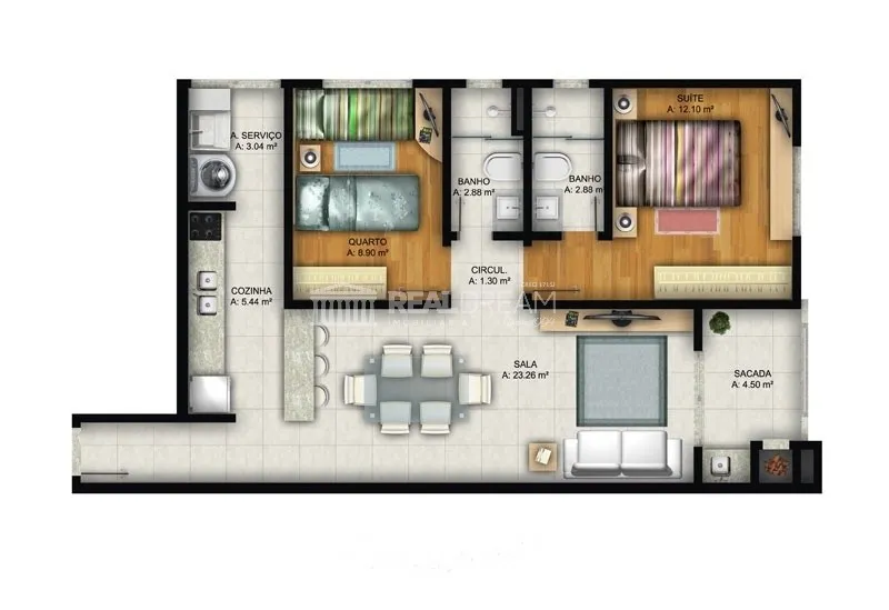 Apartamento de 1 suíte + 1 dormitório, e 1 vaga de garagem — foto 6