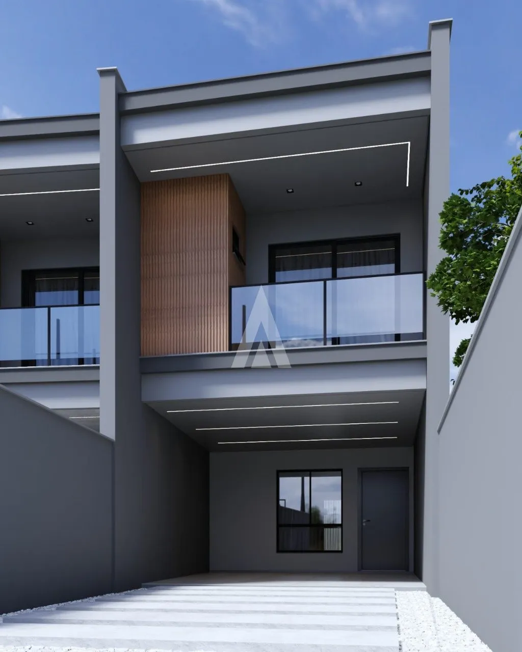 Sobrado Geminado com 1 suíte(s) mais 2 quarto(s) à venda no bairro Santo Antônio em Joinville, por R$ 927.248.00. — foto 2