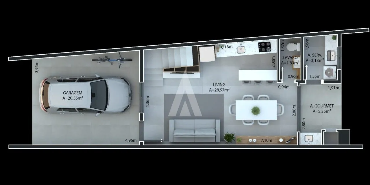 Sobrado Geminado com 1 suíte(s) mais 2 quarto(s) à venda no bairro Santo Antônio em Joinville, por R$ 921.264.00. — foto 7