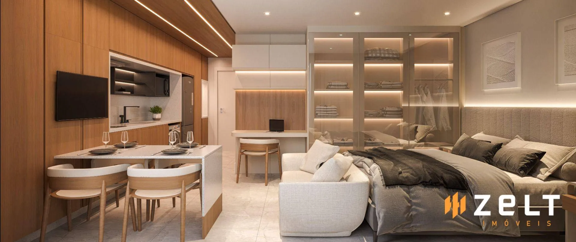Apartamento com 1 dormitório à venda, 27 m por R$ 320.000,00 - Vila Nova - Blumenau/SC - foto 1