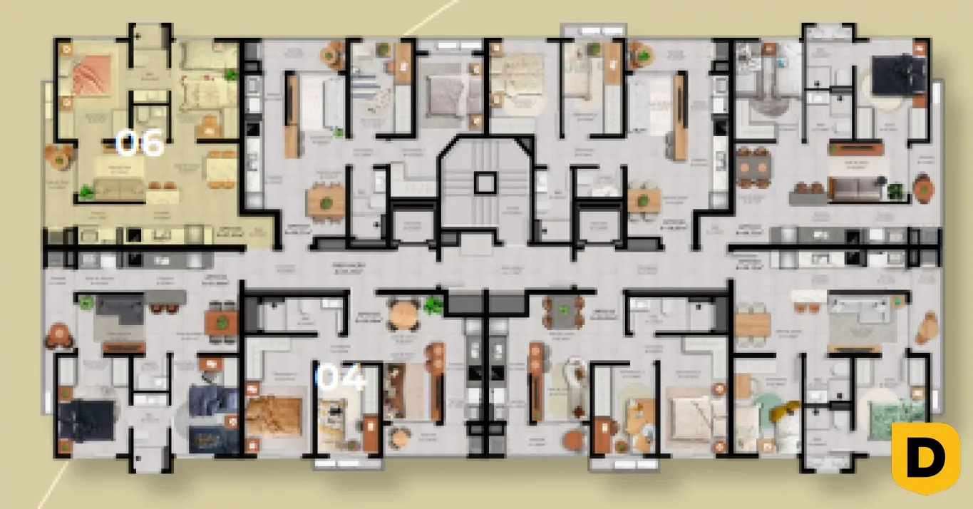 Apartamento na planta na Fortaleza - Demisuíte + lavabo - final 06 — foto 3