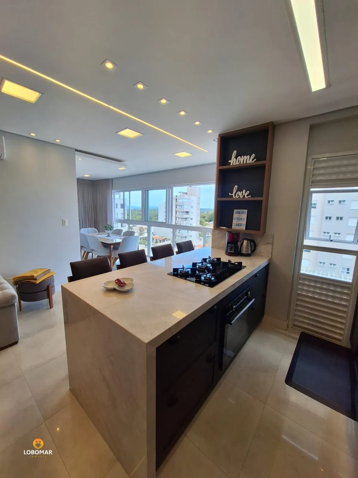 Apartamento vista mar e mobiliado, com 3 dormitórios e 2 vagas - Centro de Bal. — foto 6