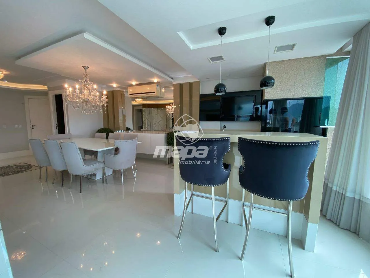 Apartamento 3 suítes mobiliado em Timbó - Centro, Frente, 3 Vagas, Financia — foto 3