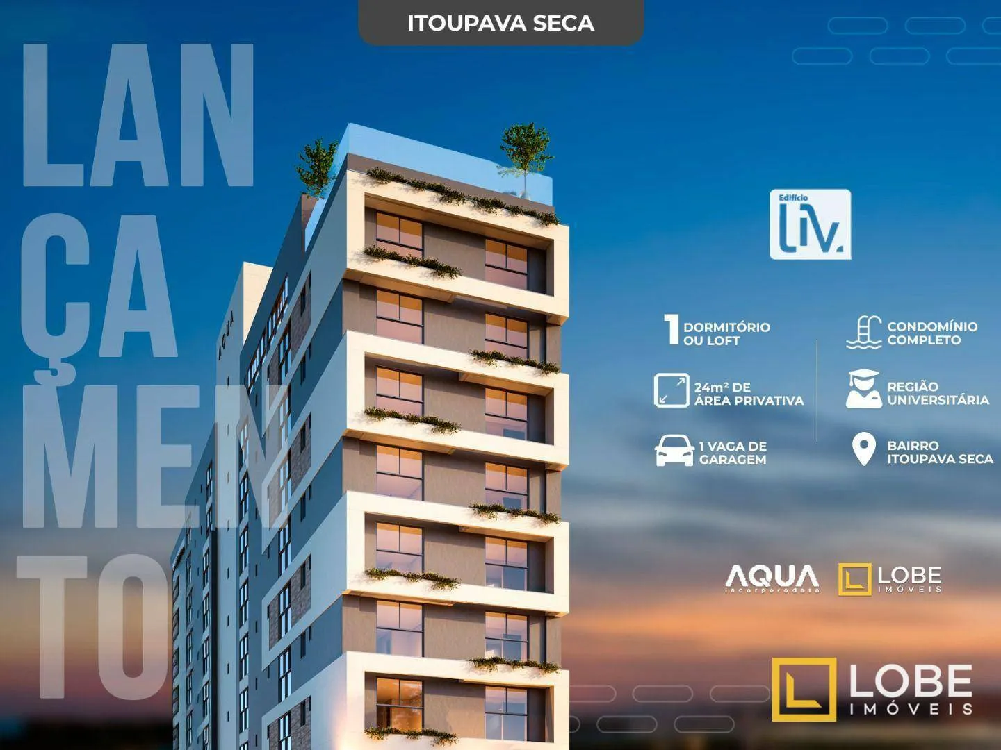 Apartamento com 1 dormitório à venda, 23 m por R$ 320.000,00 - Itoupava Seca - Blumenau/SC - foto 1