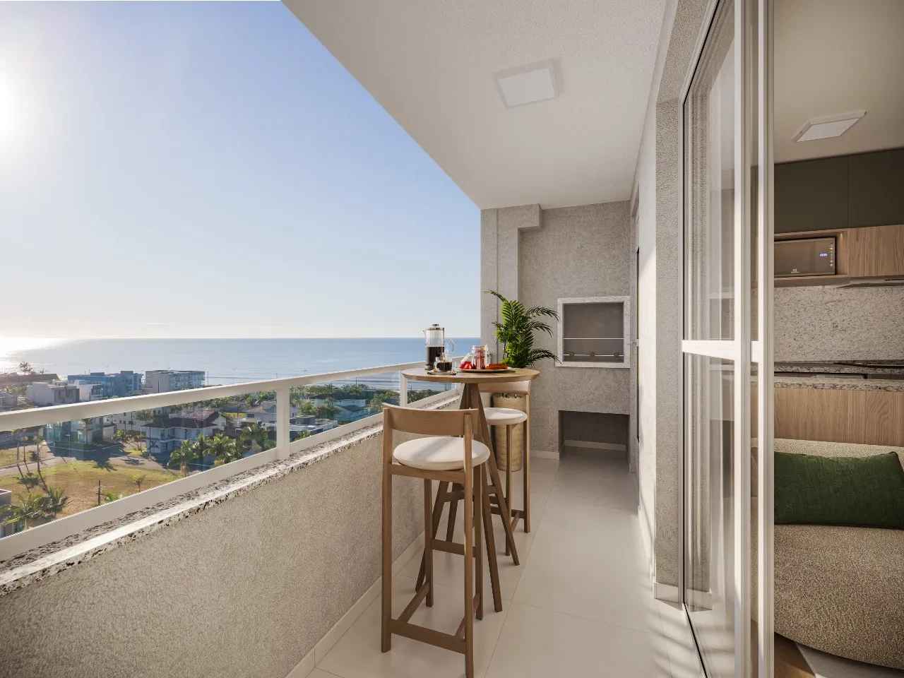 Apartamento no Amanay Beach Club com 1 suíte + 1 quarto à venda no bairro Barra do Saí, em Itapoá, a partir de R$ 579.210,17. — foto 5