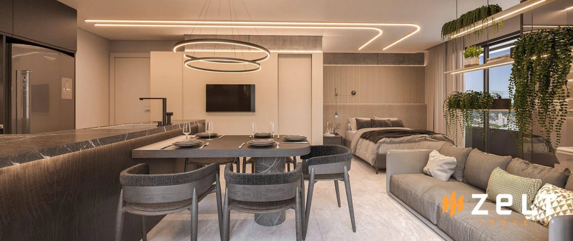 Apartamento com 1 dormitório à venda, 27 m por R$ 340.000,00 - Vila Nova - Blumenau/SC - foto 1
