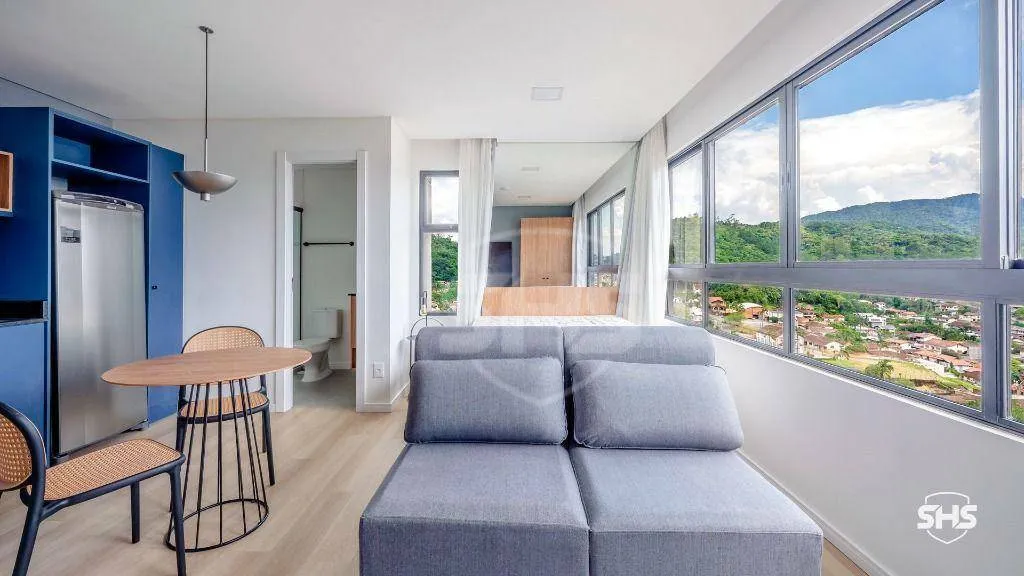 Apartamento com 1 dormitório para alugar, 27 m por R$ 2.640,00/mês - Velha - Blumenau/SC - foto 1