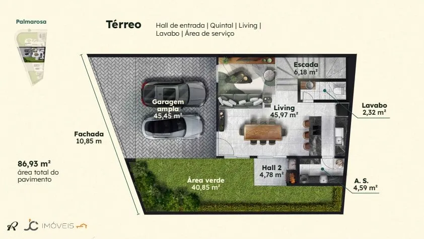 Sobrado com 3 dormitórios à venda, 164 m por R$ 1.250.000,00 - Vila Nova - Blumenau/SC — foto 3
