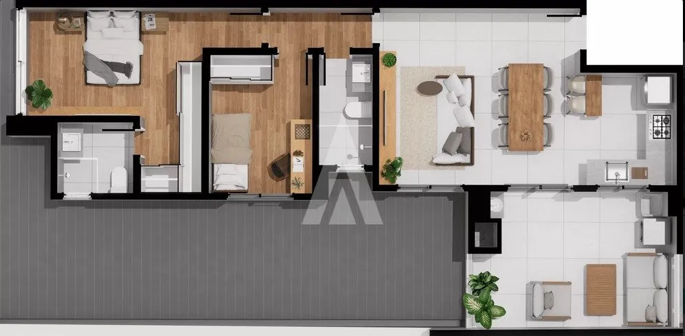 Apartamento a venda com 1 suite + 1 quarto no Bom Retiro - Joinville SC por R$439.912,00 — foto 5