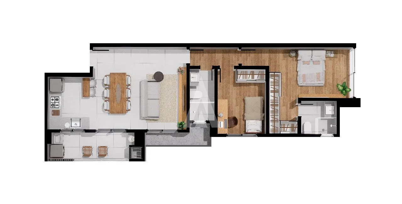 Apartamento a venda com 1 suite + 1 quarto no Bom Retiro - Joinville SC por R$439.912,00 — foto 6