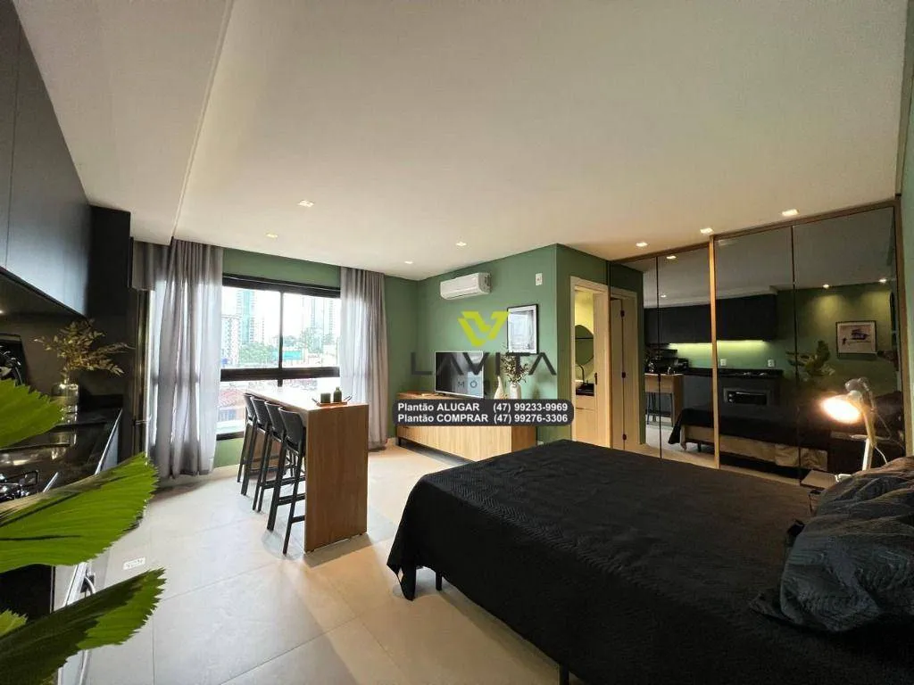 Apartamento com 1 dormitório para alugar, 31 m por R$ 2.830,00/mês - Centro - Blumenau/SC - foto 1