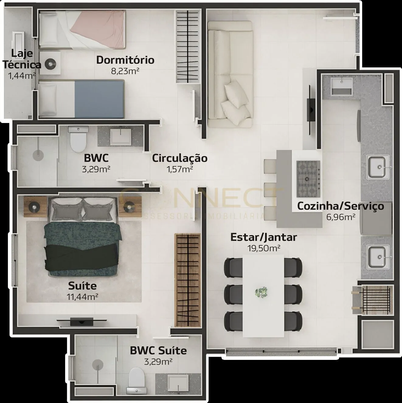 Apartamento em Velha, Blumenau/SC — foto 3