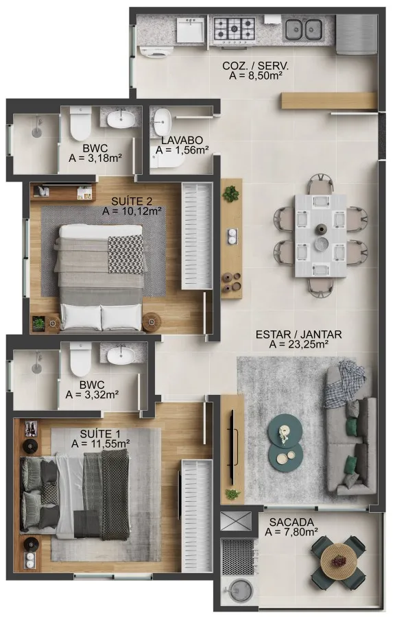 Apartamento para Venda em Itajaí, Fazenda, 3 dormitórios, 3 suítes, 2 banheiros, 2 vagas — foto 7